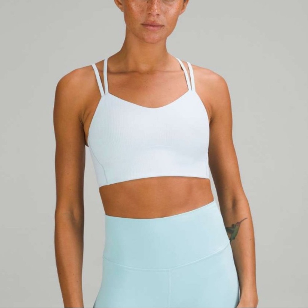 Lululemon Like a Cloud Ribbed Longline Bra *Light Support, B/C Cup powder blue